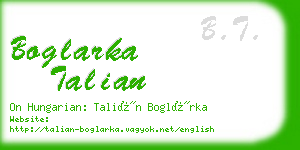 boglarka talian business card